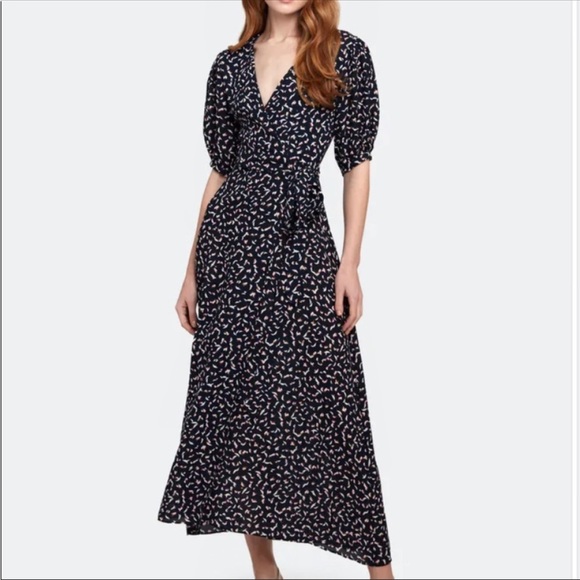 Anthropologie Dresses & Skirts - Anthropologie Misa Andrea Puff Sleeve Wrap Maxi Dress Small